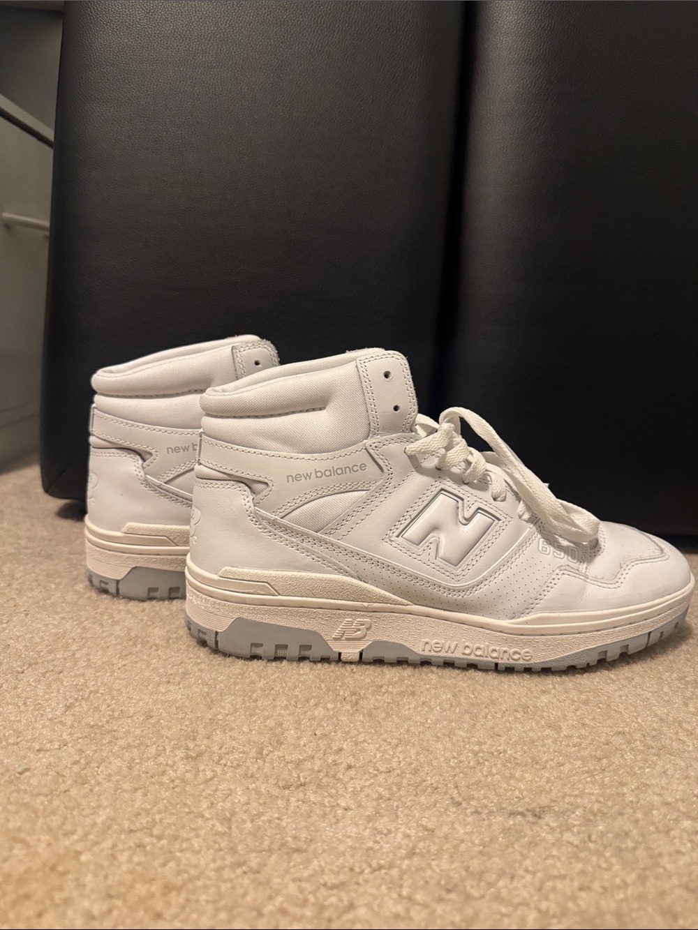 New Balance 650 White High-Top Sneakers